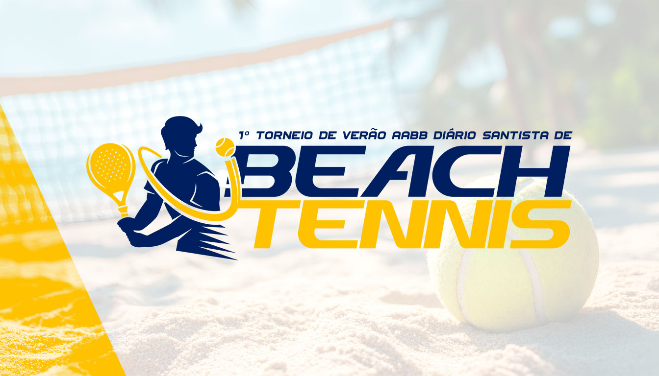 Arte oficial do evento  1º TORNEIO DE VERÃO AABB DIÁRIO SANTISTA DE BEACH TENNIS